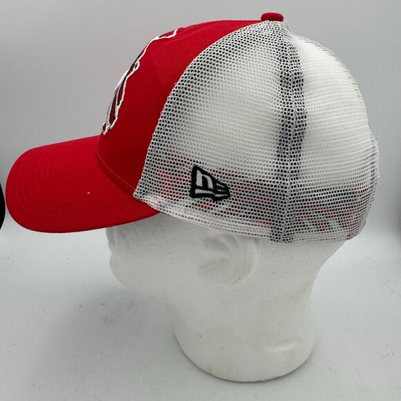 New Era Kansas City Chiefs Mesh Snapback Hat Red White 9FORTY NFL Trucker Cap - Picture 3 of 12
